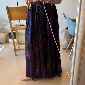 Free People Multicolor Striped Maxi Skirt